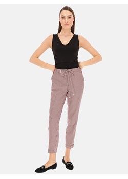 Spodnie we wzór pepitki ze sznurkiem L'AF Trini ze sklepu Eye For Fashion w kategorii Spodnie damskie - zdjęcie 148285491