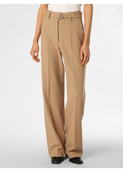 HUGO Spodnie  Kobiety Sztuczne włókno beżowy jednolity ze sklepu vangraaf w kategorii Spodnie damskie - zdjęcie 148318090