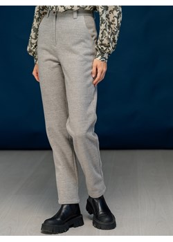 Szare spodnie damskie Azuri ze sklepu Eye For Fashion w kategorii Spodnie damskie - zdjęcie 148329020