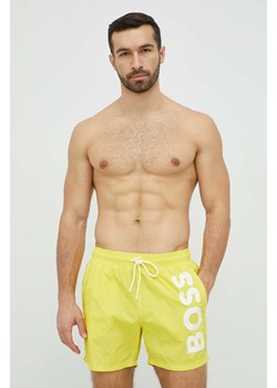 BOSS szorty kąpielowe kolor żółty ze sklepu ANSWEAR.com w kategorii Kąpielówki - zdjęcie 148347273