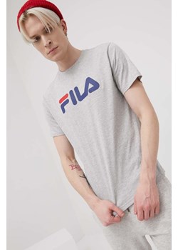 Fila t-shirt bawełniany kolor szary z nadrukiem ze sklepu ANSWEAR.com w kategorii T-shirty męskie - zdjęcie 148347291