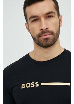 BOSS t-shirt bawełniany kolor czarny z nadrukiem ze sklepu ANSWEAR.com w kategorii T-shirty męskie - zdjęcie 148347313