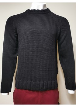 Sweter męski - Olo - czarny melanż - wełna - M ze sklepu Swetry Lasota w kategorii Swetry męskie - zdjęcie 148384041