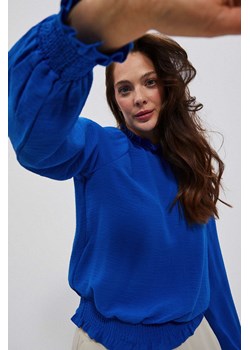 Gładka koszula niebieska ze sklepu Moodo.pl w kategorii Bluzki damskie - zdjęcie 148387971