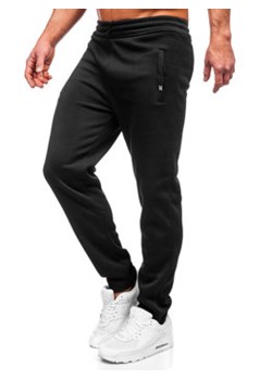 Czarne spodnie męskie dresowe Denley YK187 ze sklepu Denley w kategorii Spodnie męskie - zdjęcie 148398304
