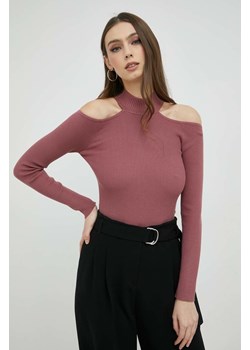 Guess body damski kolor różowy lekki ze sklepu ANSWEAR.com w kategorii Swetry damskie - zdjęcie 148411191