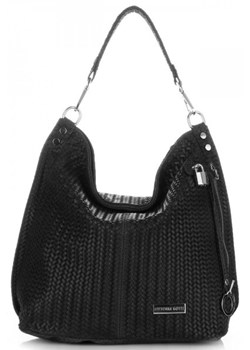 Uniwersalne Torebki Skórzane typu ShopperBag VITTORIA GOTTI Czarne ze sklepu torbs.pl w kategorii Torby Shopper bag - zdjęcie 148436894