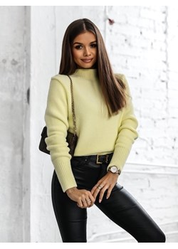 Sweter Pollos Żółty ze sklepu Lisa Mayo w kategorii Swetry damskie - zdjęcie 148441470