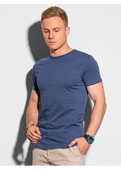 T-shirt męski bawełniany BASIC - ciemnoniebieski V18 S1370 ze sklepu ombre w kategorii T-shirty męskie - zdjęcie 148457752