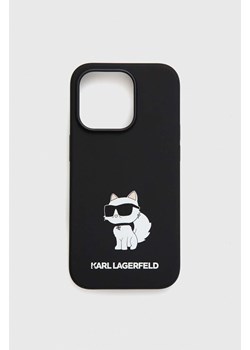 Karl Lagerfeld etui na telefon iPhone 14 Pro 6,1&apos;&apos; kolor czarny ze sklepu ANSWEAR.com w kategorii Etui - zdjęcie 148478313