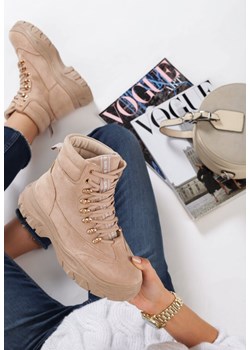 Beżowe sneakersy wysokie Onisa ze sklepu Zapatos w kategorii Workery damskie - zdjęcie 148524603