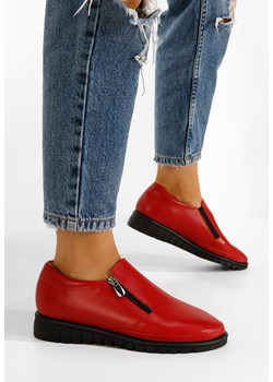 Czerwone półbuty damskie skórzane Vichy ze sklepu Zapatos w kategorii Półbuty damskie - zdjęcie 148526221