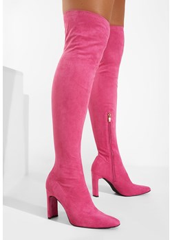 Różowe długie kozaki za kolano Donia ze sklepu Zapatos w kategorii Kozaki damskie - zdjęcie 148526602