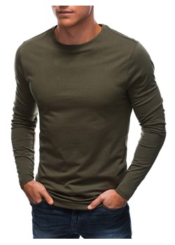 Longsleeve męski bez nadruku EM-LSBL-0103 - oliwkowy ze sklepu Edoti w kategorii T-shirty męskie - zdjęcie 148566521