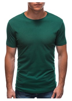 T-shirt męski basic EM-TSBS-0100 - zielony ze sklepu Edoti w kategorii T-shirty męskie - zdjęcie 148567333