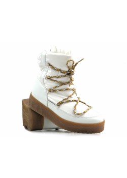 Śniegowce damskie, buty zimowe z membraną - VENEZIA 6171, białe ze sklepu ulubioneobuwie w kategorii Śniegowce damskie - zdjęcie 148575963