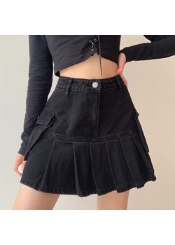 Jeansowa Spódnica Z Kieszeniami ze sklepu ParinePL w kategorii Spódnice - zdjęcie 148585471