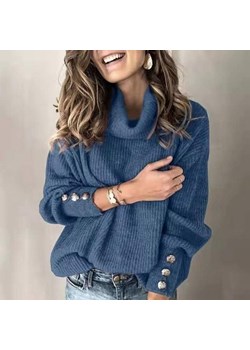 Sweter Z Dekoracyjnymi Mankietami ze sklepu ParinePL w kategorii Swetry damskie - zdjęcie 148588430