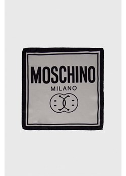 Moschino poszetka jedwabna x Smiley kolor szary ze sklepu ANSWEAR.com w kategorii Poszetki i butonierki - zdjęcie 148598360