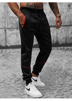Spodnie dresowe męskie czarne OZONEE JS/8K175 ze sklepu ozonee.pl w kategorii Spodnie męskie - zdjęcie 148618814