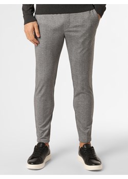 Finshley & Harding Spodnie Mężczyźni Dżersej szary w kratkę ze sklepu vangraaf w kategorii Spodnie męskie - zdjęcie 148626880