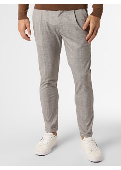 Finshley & Harding Spodnie Mężczyźni Dżersej kitt w kratkę ze sklepu vangraaf w kategorii Spodnie męskie - zdjęcie 148626884