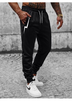 Spodnie dresowe męskie czarne OZONEE JS/8K165 ze sklepu ozonee.pl w kategorii Spodnie męskie - zdjęcie 148642252