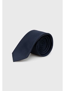 Seidensticker krawat jedwabny kolor granatowy ze sklepu ANSWEAR.com w kategorii Krawaty - zdjęcie 148644723