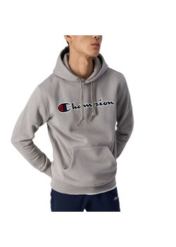 Bluza Champion Script Logo Embroidery Fleece Hoodie 217858-ES033 - szara ze sklepu streetstyle24.pl w kategorii Bluzy męskie - zdjęcie 148651242