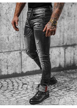 Spodnie jeansowe męskie czarne OZONEE NB/MP0126NZ ze sklepu ozonee.pl w kategorii Jeansy męskie - zdjęcie 148973153