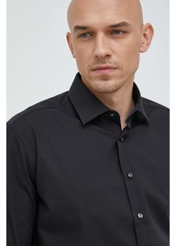 Seidensticker koszula bawełniana X-Slim męska kolor czarny slim z kołnierzykiem klasycznym 01.493690 ze sklepu ANSWEAR.com w kategorii Koszule męskie - zdjęcie 148988101