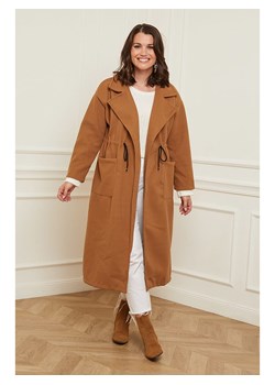 Płaszcz przejściowy w kolorze jasnobrązowym ze sklepu Limango Polska w kategorii Płaszcze damskie - zdjęcie 149000823