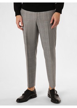 BOSS Męskie spodnie od garnituru modułowego Mężczyźni Comfort Fit wełna ze strzyży szary wzorzysty ze sklepu vangraaf w kategorii Spodnie męskie - zdjęcie 149003680