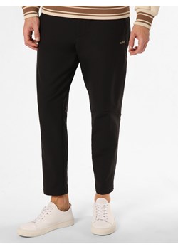 BOSS Green Spodnie Mężczyźni Sztuczne włókno czarny jednolity ze sklepu vangraaf w kategorii Spodnie męskie - zdjęcie 149003692