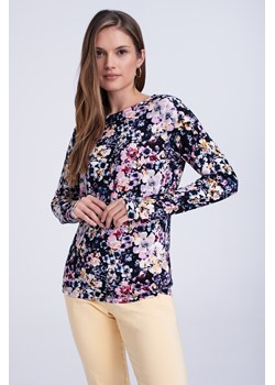 Sweter wykonany z dzianiny w kwiaty ze sklepu Greenpoint.pl w kategorii Swetry damskie - zdjęcie 149075771