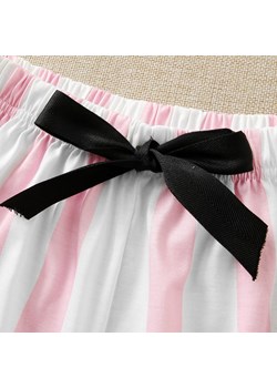 Piżama dwuczęściowa w paski - Różowy / M ze sklepu Maybella.pl w kategorii Piżamy damskie - zdjęcie 149078083