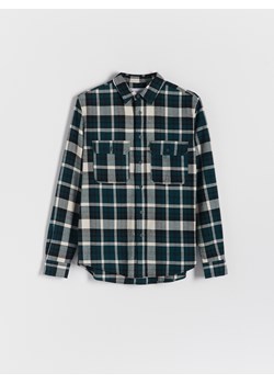Reserved - Koszula w kratę regular fit - Zielony ze sklepu Reserved w kategorii Koszule męskie - zdjęcie 149095770