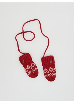 Reserved - Rękawiczki na sznurku - czerwony ze sklepu Reserved w kategorii Rękawiczki dziecięce - zdjęcie 149096554
