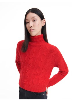 Reserved - Sweter z golfem - Czerwony ze sklepu Reserved w kategorii Swetry damskie - zdjęcie 149097603