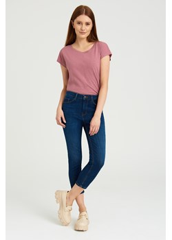Ciemnogranatowe jeansy, fason skinny-cropped ze sklepu Greenpoint.pl w kategorii Jeansy damskie - zdjęcie 149105291