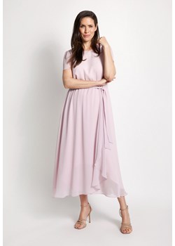 Zwiewna pudrowo różowa sukienka z wiązaniem ze sklepu Molton w kategorii Sukienki - zdjęcie 149173954