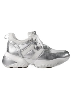 Weide Biało-srebrne Sneakersy białe srebrny ze sklepu ButyModne.pl w kategorii Buty sportowe damskie - zdjęcie 149208100