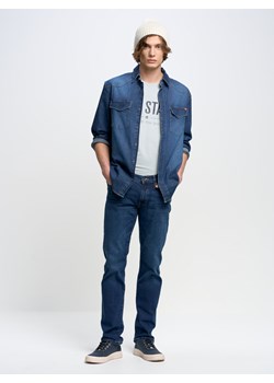 Granatowe jeansy męskie BIG STAR  ze sklepu Big Star w kategorii Jeansy męskie - zdjęcie 149216400