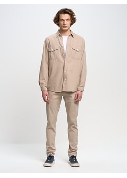 Spodnie chinosy męskie beżowe Tomy 805 ze sklepu Big Star w kategorii Spodnie męskie - zdjęcie 149216410
