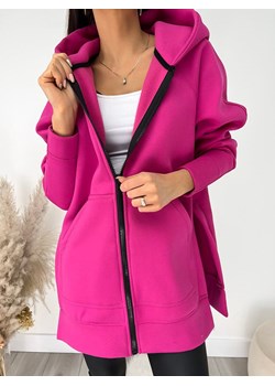 Różowa Bluza Oversize z Kapturem ze sklepu ModnaKiecka.pl w kategorii Bluzy damskie - zdjęcie 149323731