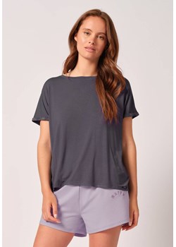 Koszulka damska z bambusa Skiny szara 080774 ze sklepu piubiu_pl w kategorii Bluzki damskie - zdjęcie 149368352