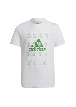 Koszulka adidas x LEGO Football Graphic Tee HA0929 - biała ze sklepu streetstyle24.pl w kategorii T-shirty chłopięce - zdjęcie 149370902