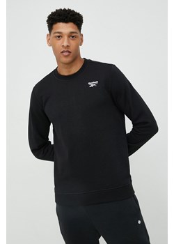 Reebok bluza IDENTITY męska kolor czarny gładka H54798.100050282 ze sklepu ANSWEAR.com w kategorii Bluzy męskie - zdjęcie 149388482