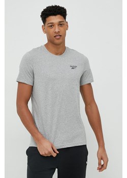 Reebok t-shirt bawełniany IDENTITY kolor szary melanżowy HS7114.100064838 ze sklepu ANSWEAR.com w kategorii T-shirty męskie - zdjęcie 149388712