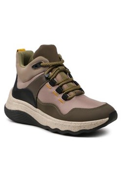 Sneakersy Clarks - Jaunt Lo 261689824 Dark Olive Combination ze sklepu eobuwie.pl w kategorii Półbuty damskie - zdjęcie 149390884